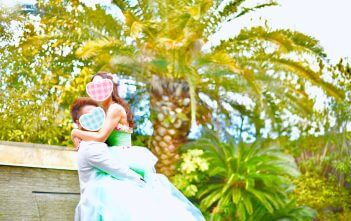 カラードレス　ミントグリーン　 The Palm Garden Orient Villa　結婚式