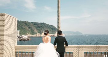 結婚式　前撮り　関東　ウェディングドレス　バックレス